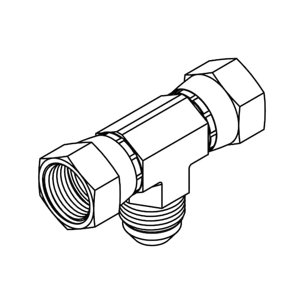 Tompkins Hydraulic Fitting, Steel04FJX-04FJX-04MJ TEE 6603-04-04-04 - main